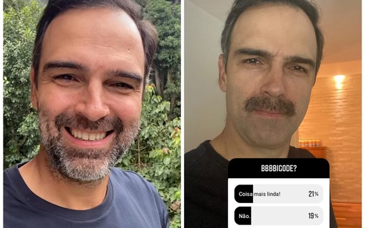 Tadeu Schmidt adota bigode, mas fãs reprovam novo visual