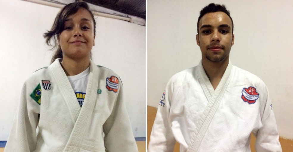 Rayssa Rodrigues e Isaac Araújo são alunos do projeto (Foto: Emerson Tersigni/GloboEsporte.com)