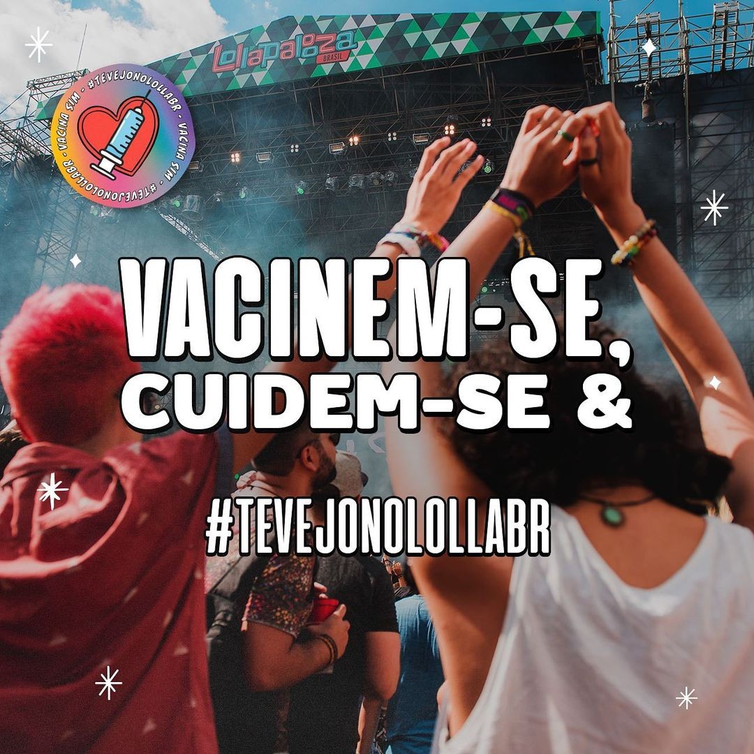 Lollapalooza anuncia medidas contra Covid em festival (Foto: Reprodução Instagram)