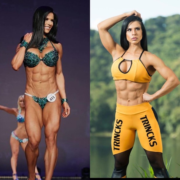 Musa fitness Eva Andressa mostra antes e deposi (Foto: Reprodução/Instagram)