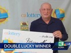 Americano 'sortudo' ganha 2 vezes na loteria no intervalo de 5 minutos
