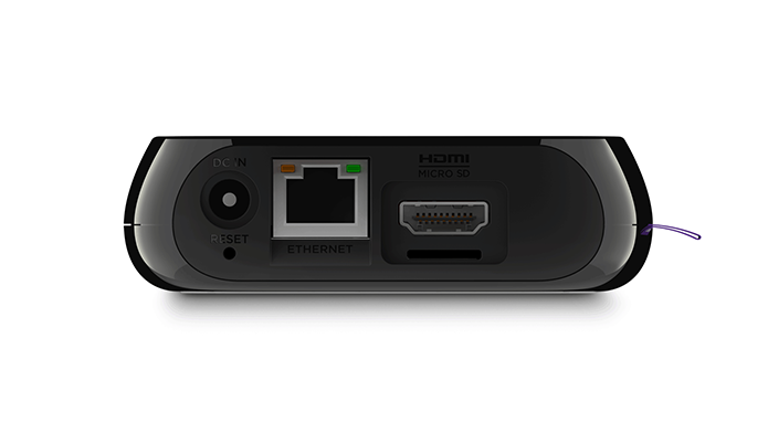 Roku 3 tem Ethernet, entrada para cartão microSD e porta USB para pendrive e HD externo (Foto: Divulgação/Roku)