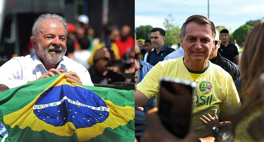 Lula e Bolsonaro em dia de votação
