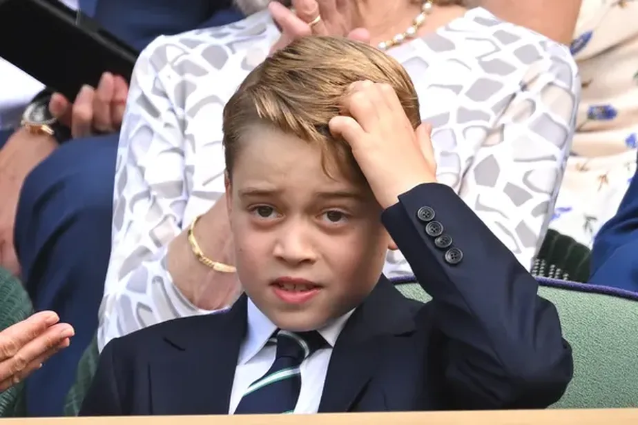 O Príncipe George na final do torneio de Wimbledon em 2022