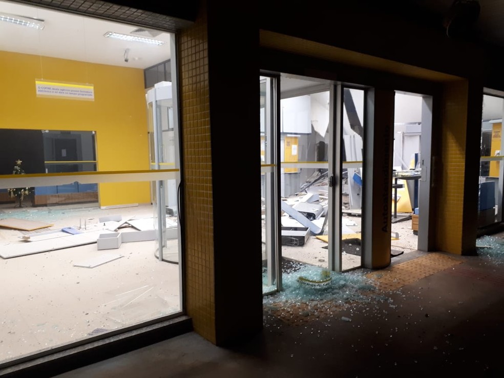 Banco foi alvo de ataque de assaltantes em Ipiranga do Norte â€” Foto: Arquivo pessoal
