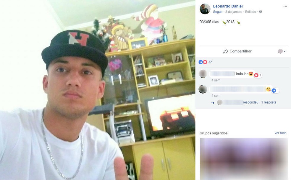 Leonardo Daniel confessou ao pai que passou com o carro várias vezes por cima da namorada — Foto: Reprodução/Facebook