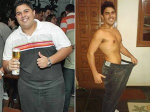 Yann perdeu 41 kg em menos de 1 ano; fotos mostram antes e depois (Foto: Arquivo pessoal)