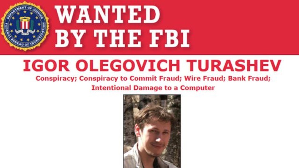 Igor Turashev foi indiciado e é procurado pelo FBI — Foto: Departamento de Estado dos EUA