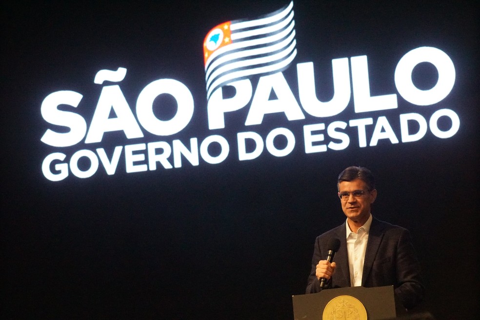 O governador de São Paulo, Rodrigo Garcia (PSDB), durante evento no Palácio dos Bandeirantes. — Foto: Divulgação/GESP