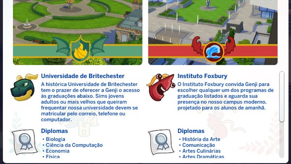 Qual a melhor Faculdade do The Sims?