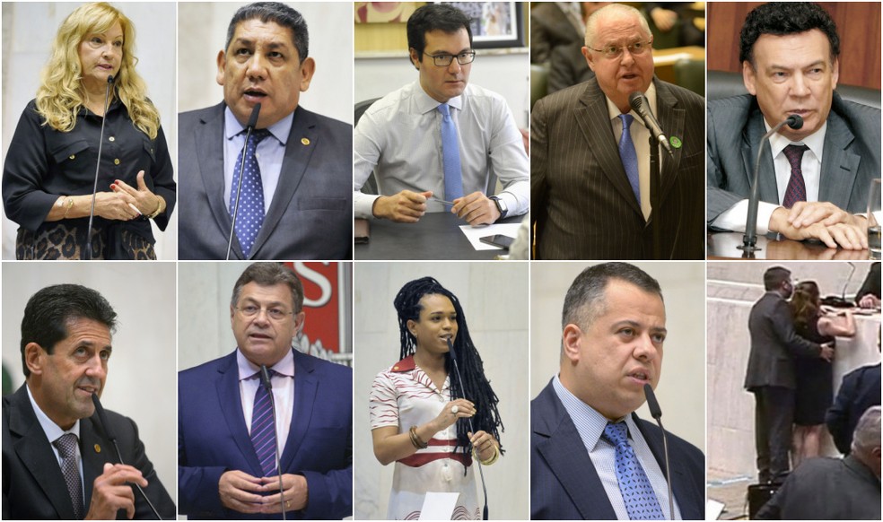 Os nove deputados estaduais integrantes do Conselho de Ética da Alesp. — Foto: Divulgação/Alesp