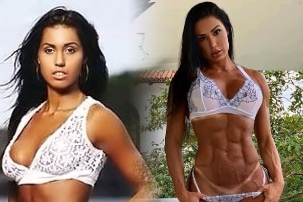 Antes e depois de Gracyanne Barbosa (Foto: Reprodução/Instagram)
