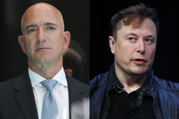 Jeff Bezso vs. Elon Musk (Foto: Getty Images)