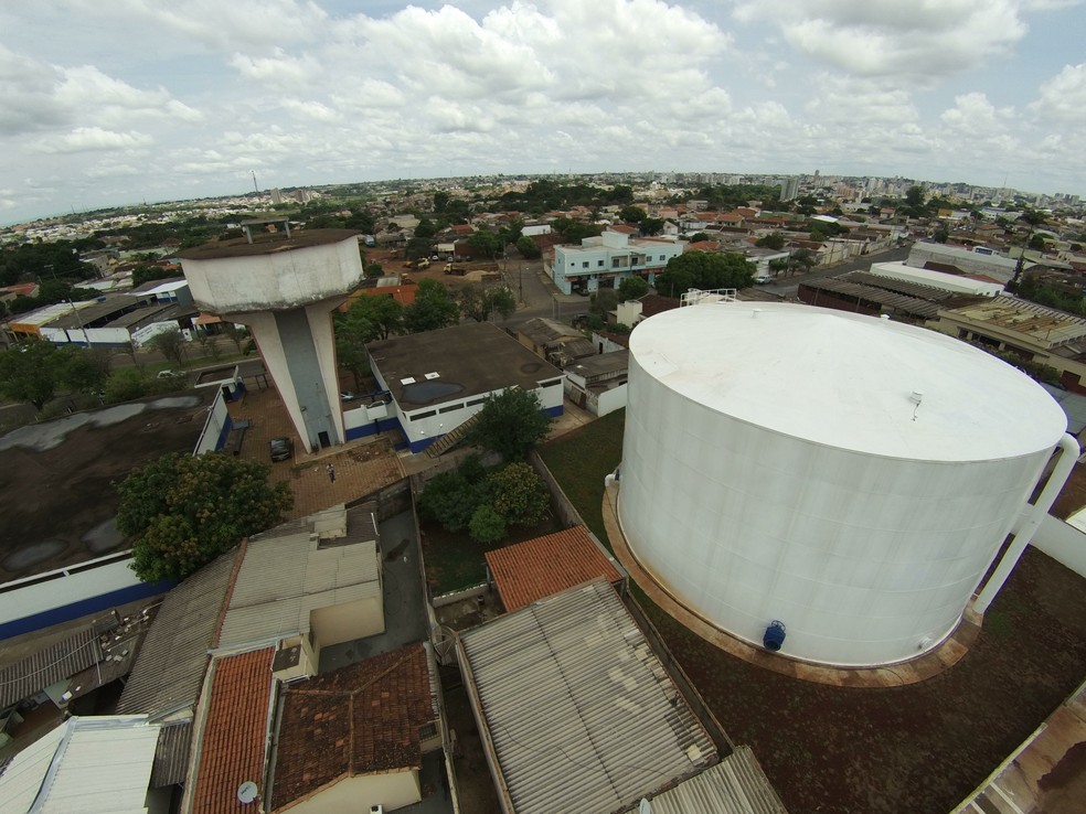 Reservatório 4 do Codau em Uberaba (Foto: Codau/Divulgação)