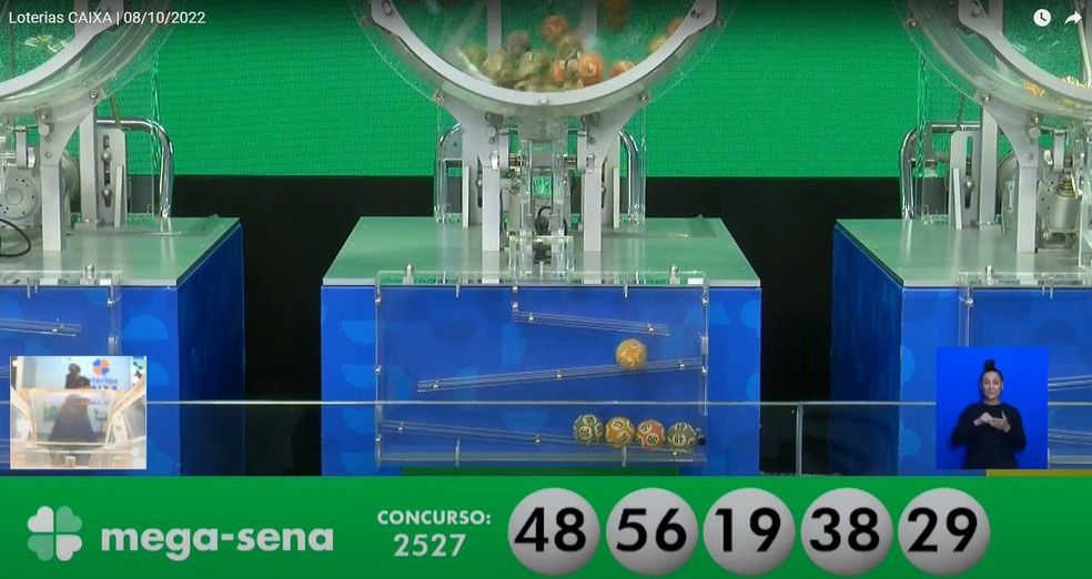 Resultado da Mega-Sena 2527 — Foto: Reprodução / Caixa