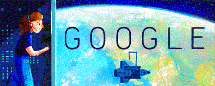 Sally Ride, primeira mulher americana a ir ao espaço pela NASA, ganha Doodle do Google (Foto: Reprodução/Google)