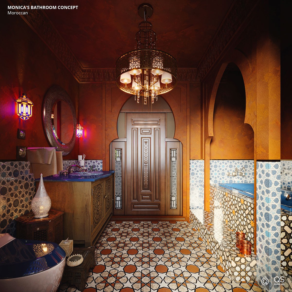 Versão marroquina do banheiro de Friends (Foto: QS Supplies / Divulgação)
