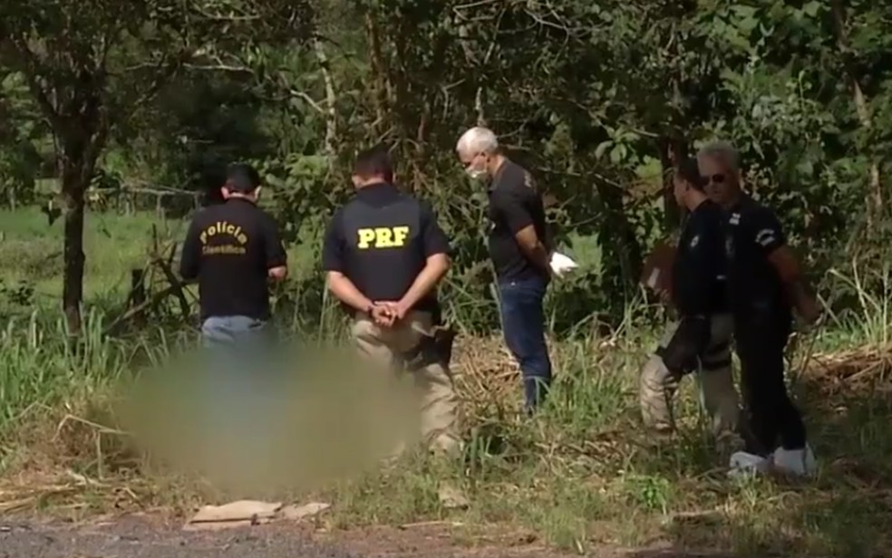 Corpo de Talita Karen Silva foi encontrado na BR-060, em Anápolis — Foto: Reprodução/TV Anhanguera