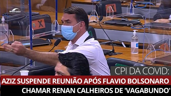 CPI: Aziz suspende reunião após Flavio Bolsonaro chamar Renan Calheiros de ' vagabundo' | Política | G1