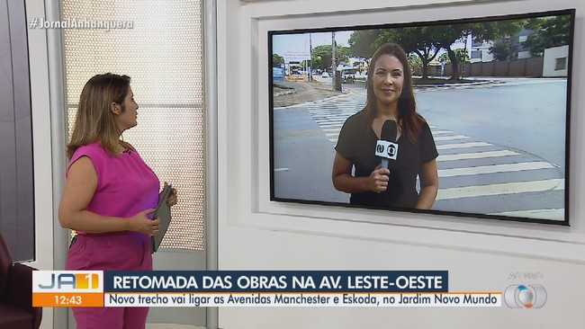 Obras na Avenida Leste Oeste so retomadas, em Goinia