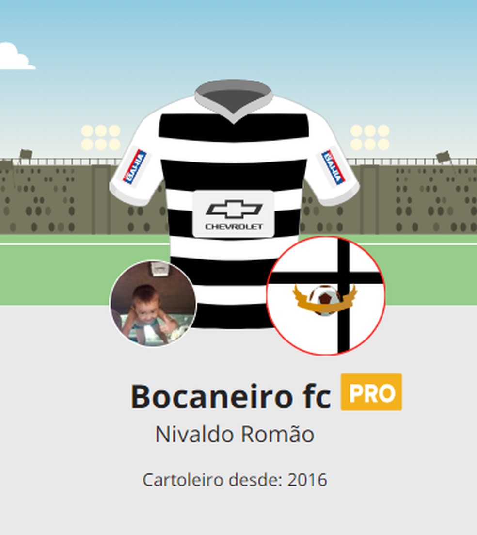 Escudo do Bocaneiro fc, melhor time do Cartola PRO em julho — Foto: Arquivo pessoal