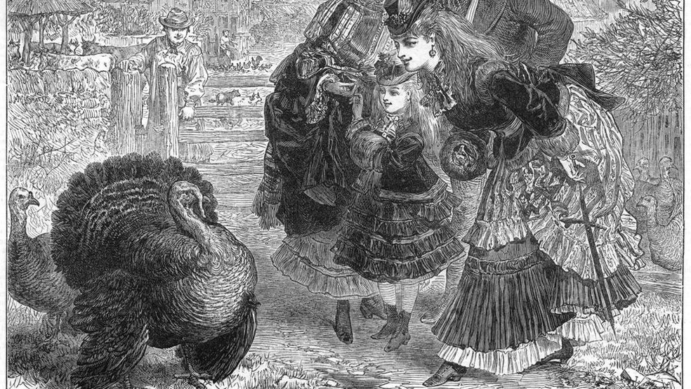 Introduzido na Inglaterra no século 16, o peru somente se tornaria um clássico do Natal 400 anos depois — Foto: Alamy/BBC
