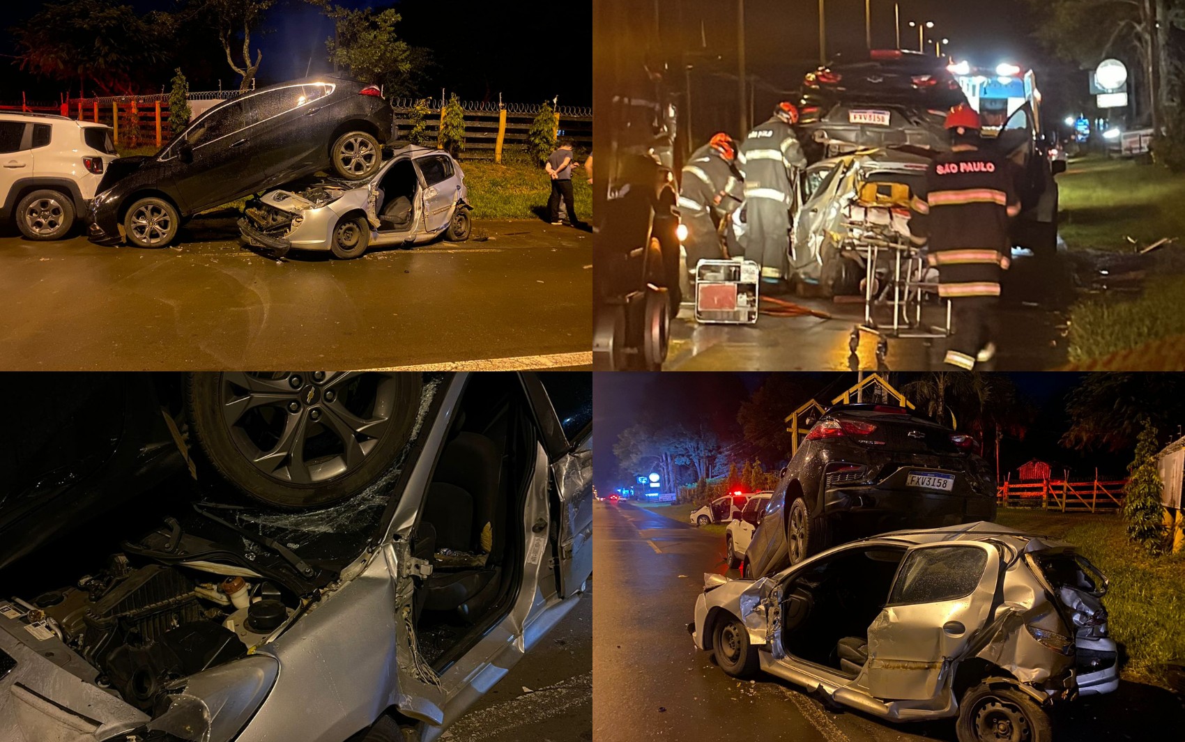 Motorista bate caminhonete em carros parados e duas pessoas ficam feridas em Barretos, diz PM