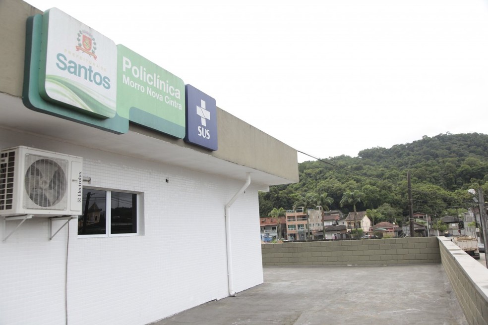 Policl&iacute;nica do morro da Nova Cintra ser&aacute; fechada para desintetiza&ccedil;&atilde;o &mdash; Foto: Divulga&ccedil;&atilde;o/Prefeitura de Santos