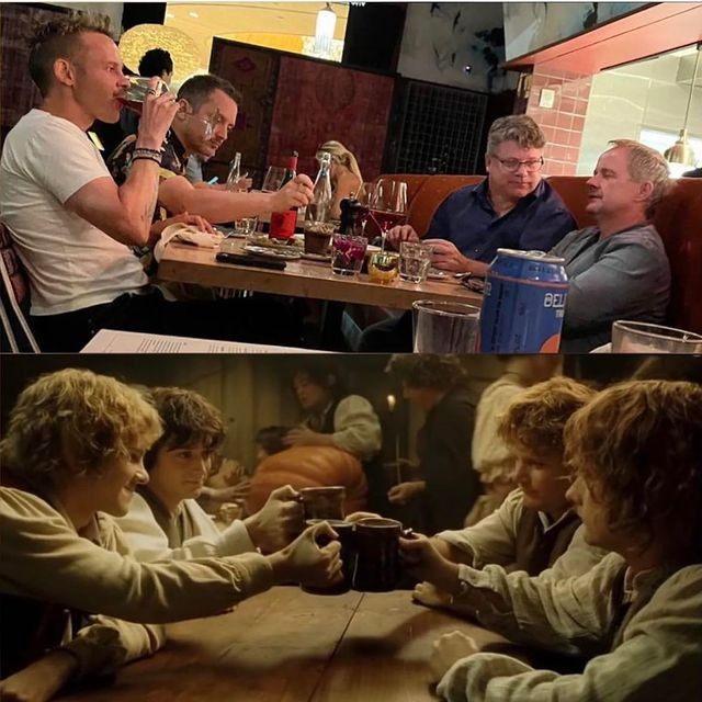 Os Hobbits em uma de suas reuniões (Foto: reprodução instagram)