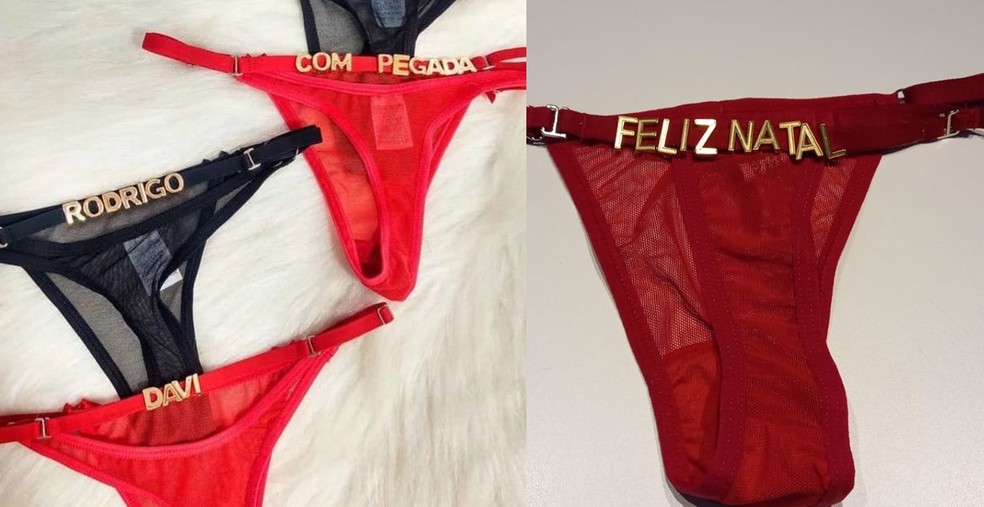 Mais de 40 calcinhas personalizadas foram vendidas para o Natal &mdash; Foto: Arquivo Pessoal