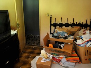O quarto onde Malhães foi assassinado (Foto:  Luiz Roberto Lima/Extra)