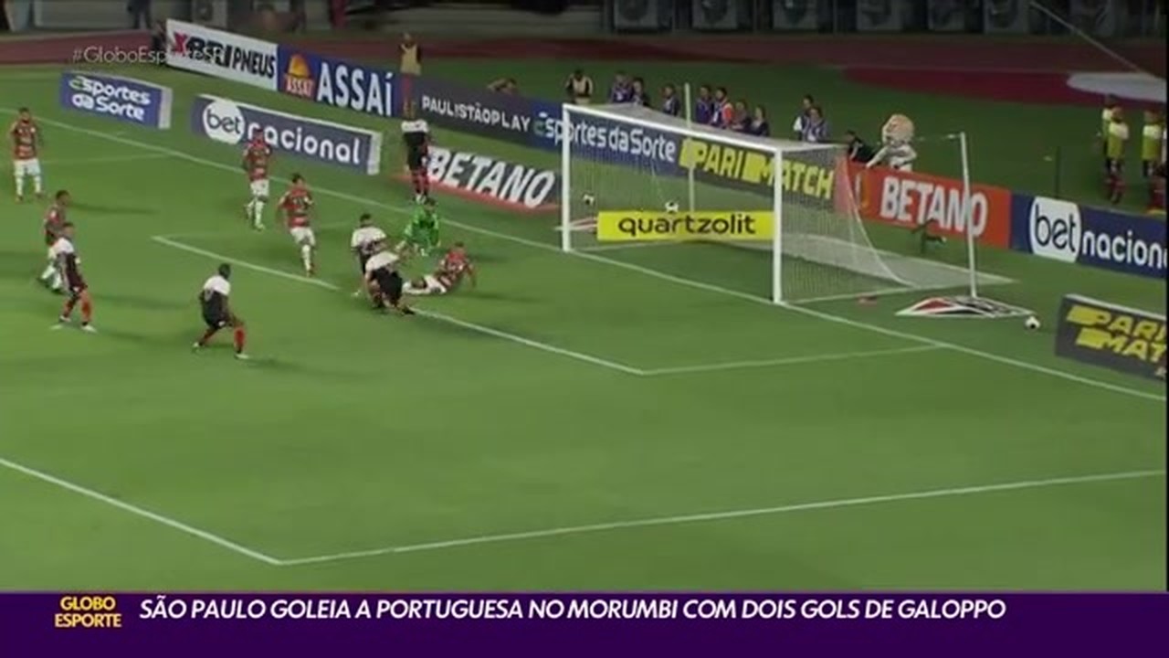 São Paulo goleia a Portuguesa no Morumbi com dois gols de Galoppo