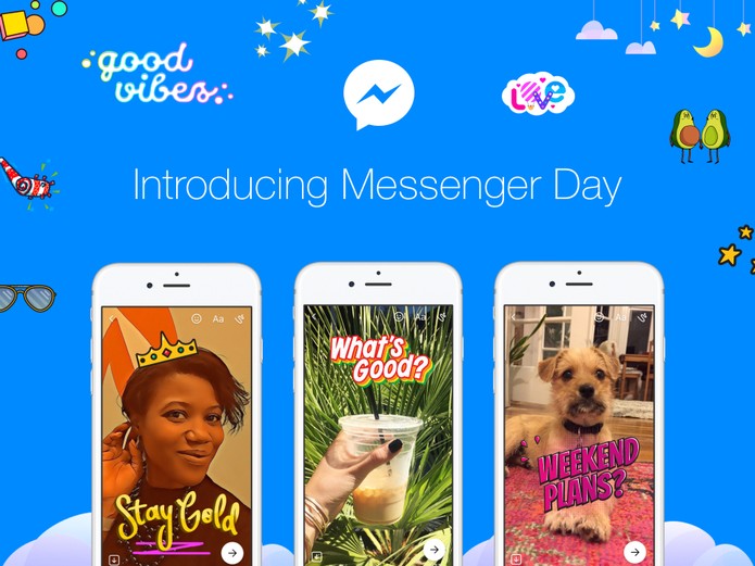 Messenger Day, o novo rival do Facebook contra o sucesso do Snapchat (Foto: Divulgação/Facebook)