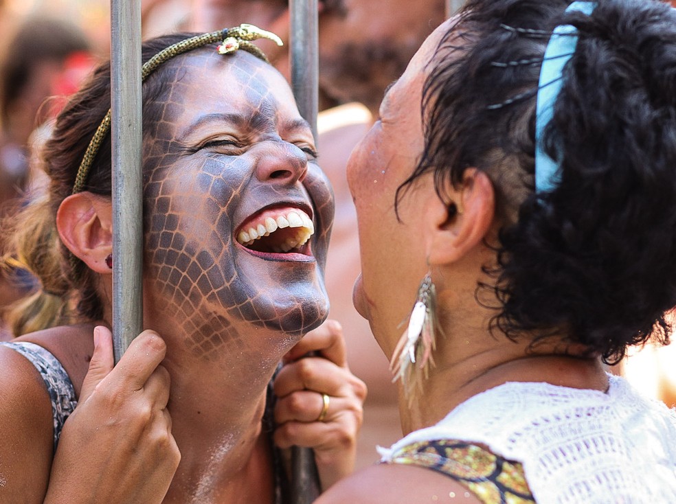 Felicidade contagiante no desfile do Boitatá — Foto: Fernando Maia/Riotur