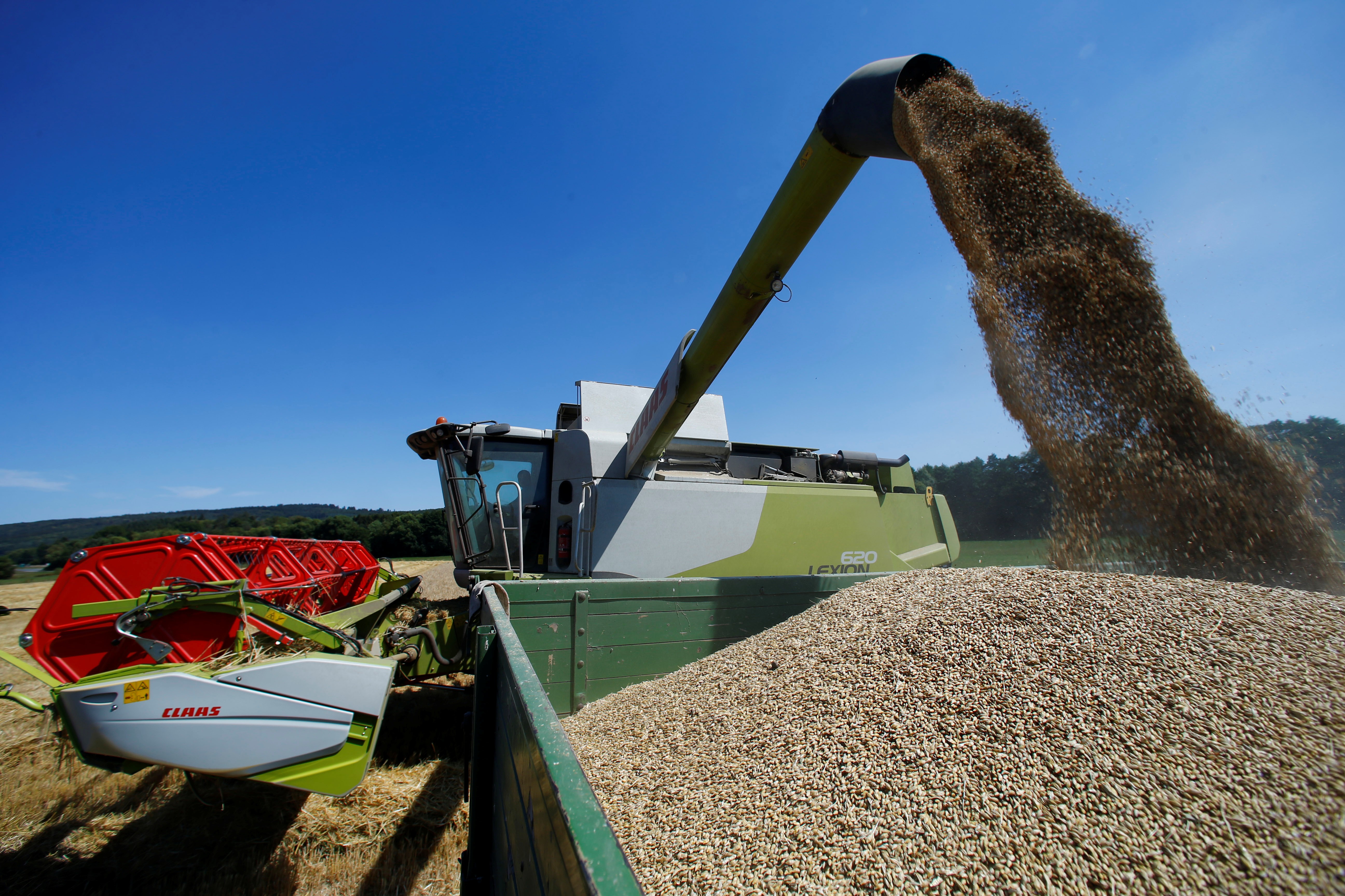 Colheita de trigo na Alemanha (Foto: Reuters)