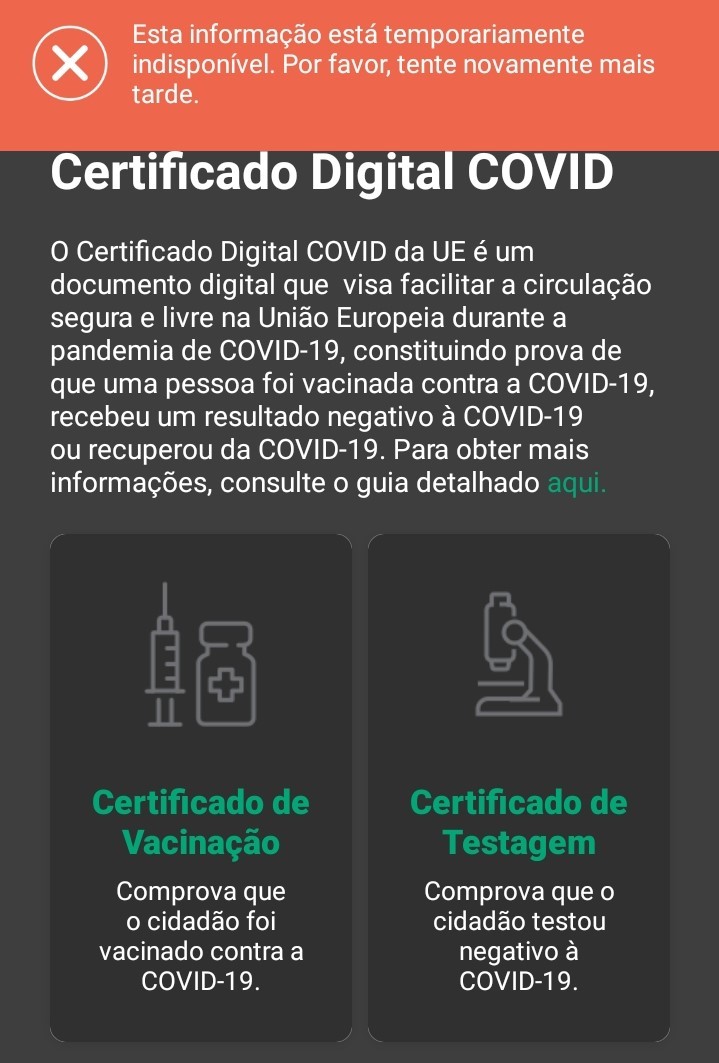 Certificado Digital Covid da União Europeia apresenta falhas em Portugal