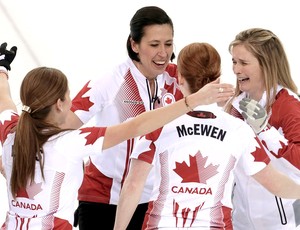 Canadá curling comemoração ouro Sochi
