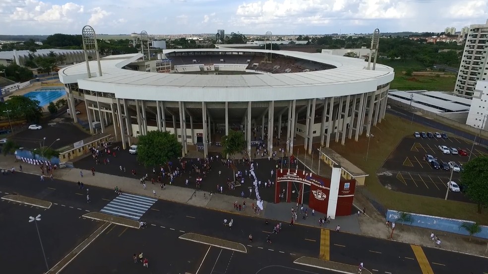 Arena da Fonte recebe semifinal entre São Paulo e Guarani — Foto: Reprodução / TV Ferroviária