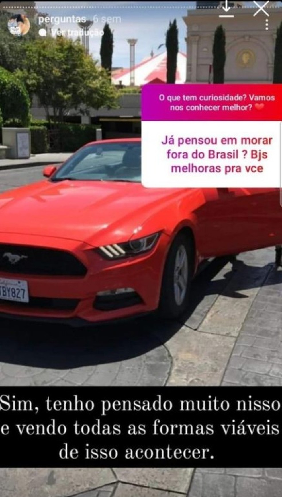"Já pensou em morar fora do Brasil?" — Foto: Reprodução