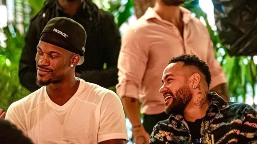 Neymar visita Butler em Miami antes de Jogo 3 da final da NBA
