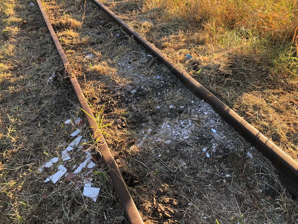 Ferrovia está abandonada na região de Presidente Prudente — Foto: Luís Augusto Pires Batista/TV Fronteira
