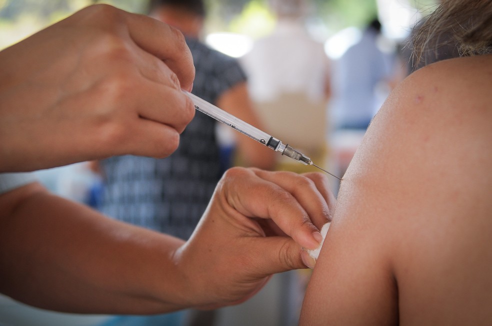 Vacinação contra a Covid-19  — Foto: Geovana Albuquerque/Agência Saúde DF