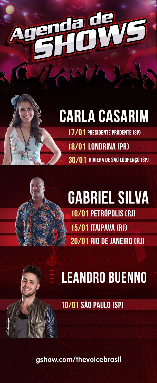 agenda de shows janeiro (Foto: The Voice Brasil)
