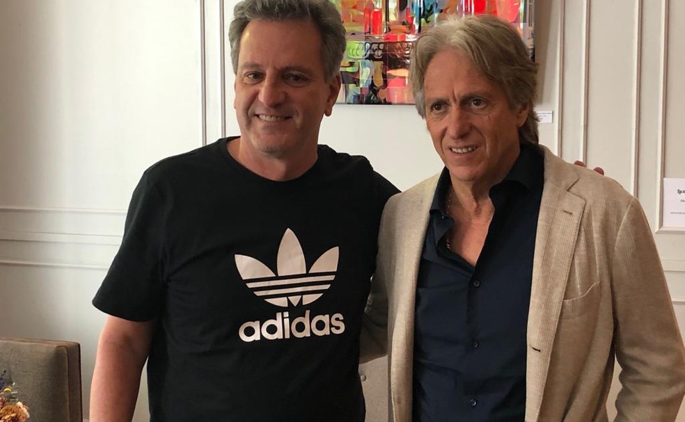 Rodolfo Landim e Jorge Jesus â Foto: Raphael De Angeli 