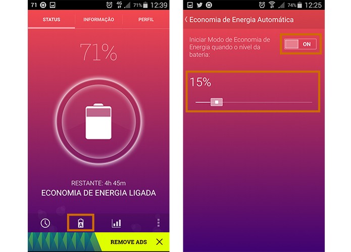 Ative o modo de economia de energia quando a bateria do Android estiver acabando (Foto: Reprodução/Barbara Mannara)