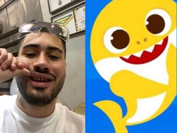 Kevinho rende memes ao trocar lentes de contato dos dentes (Foto: Reprodução/Instagram)