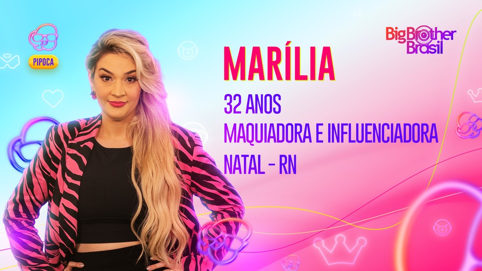 Marília, maquiadora e influenciadora, está no 'BBB23' — Foto: Divulgação/Globo