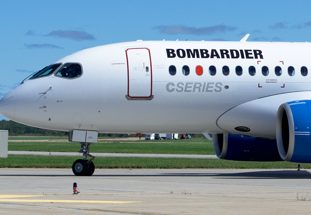 Avião da série C da empresa canadense Bombardier (Foto: Yan Gouger/Wikimedia Commons/Wikipedia)