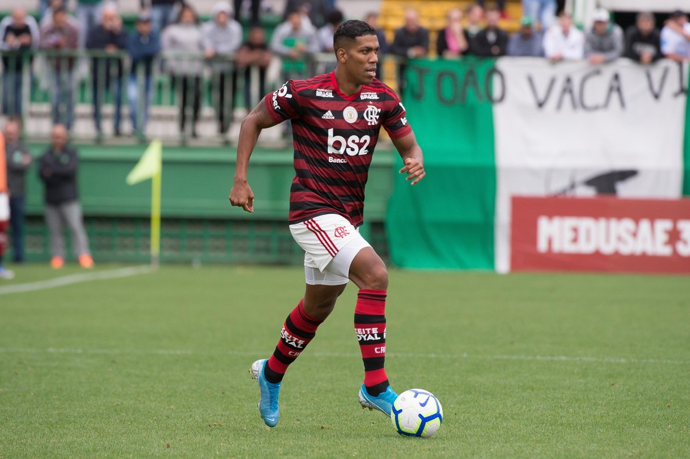 Berr&iacute;o entrou durante o segundo tempo do jogo contra a Chape &mdash; Foto: Alexandre Vidal/Flamengo