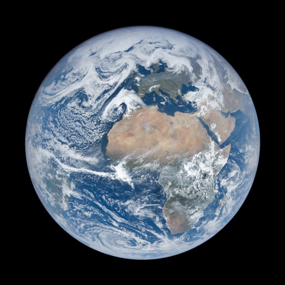 A Terra fotografada pela Equipe EPIC em 21 de abril de 2018